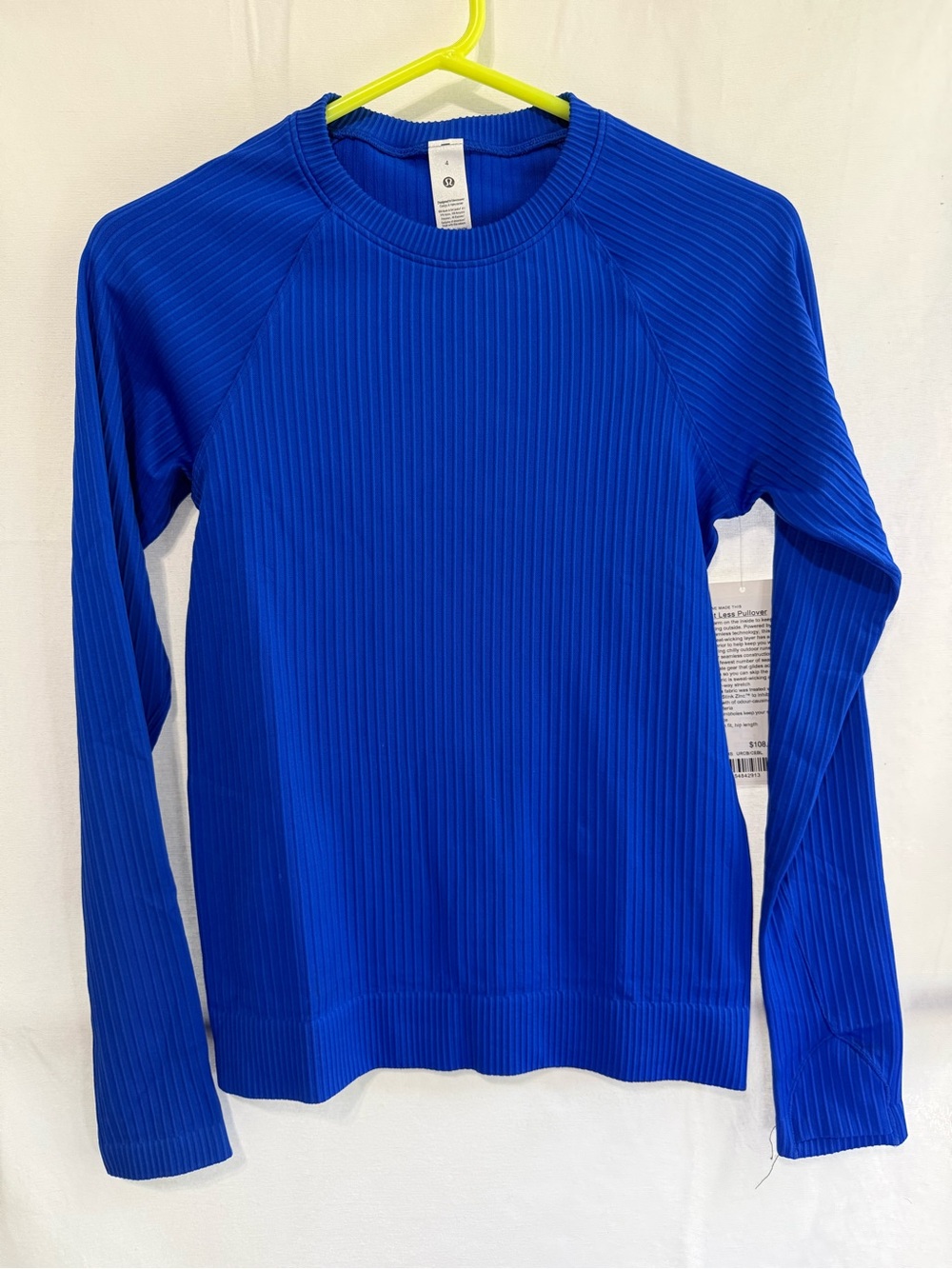NWT and bag Lululemon Rest Less Ribbed Long-Sleeve Pullover - Size 4